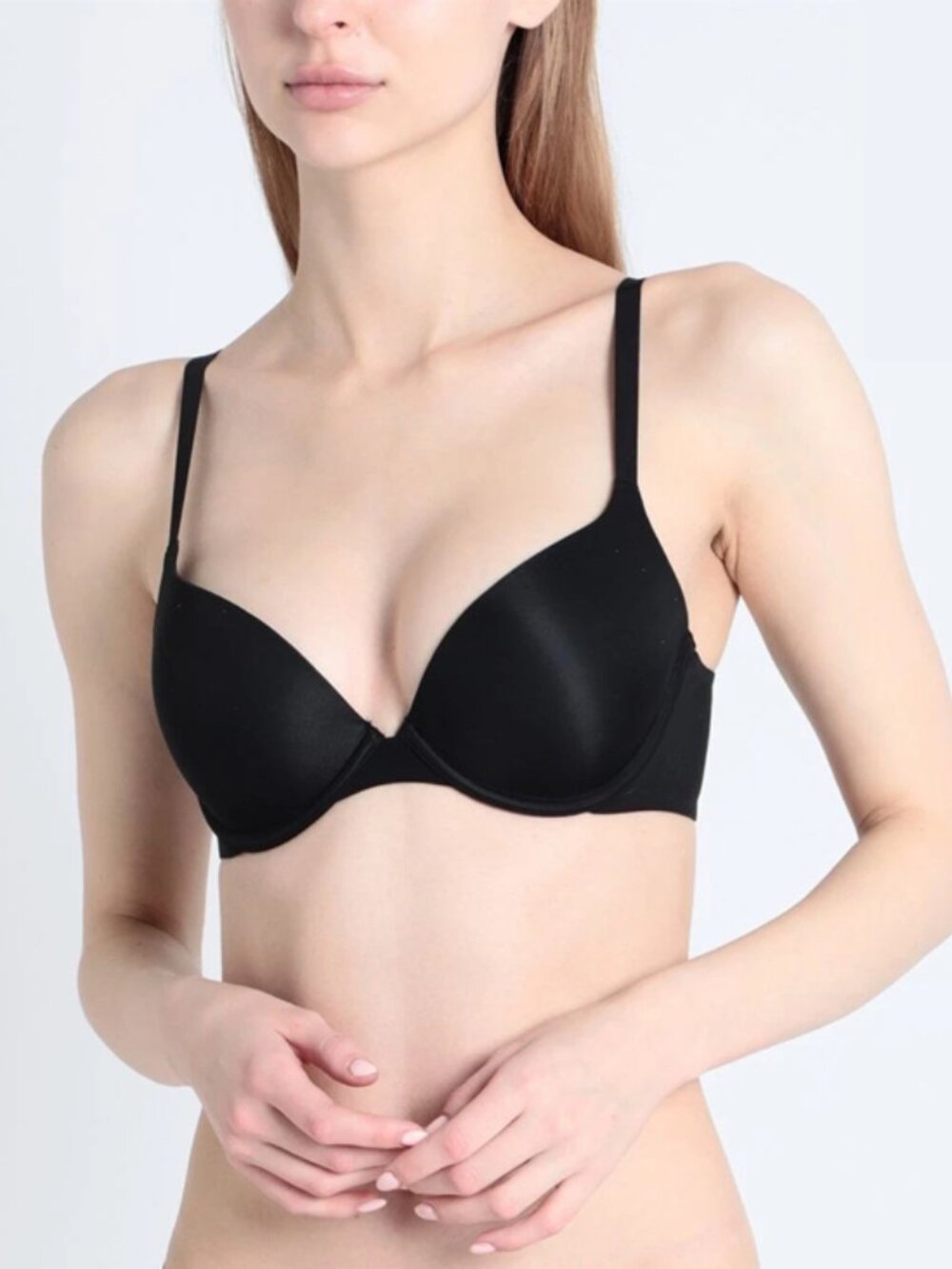 NWT WOLFORD Underwire Push Up Padded Bra 38C Black
